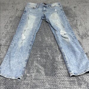 No Boundaries Light Blue Distressed Bootcut Jeans